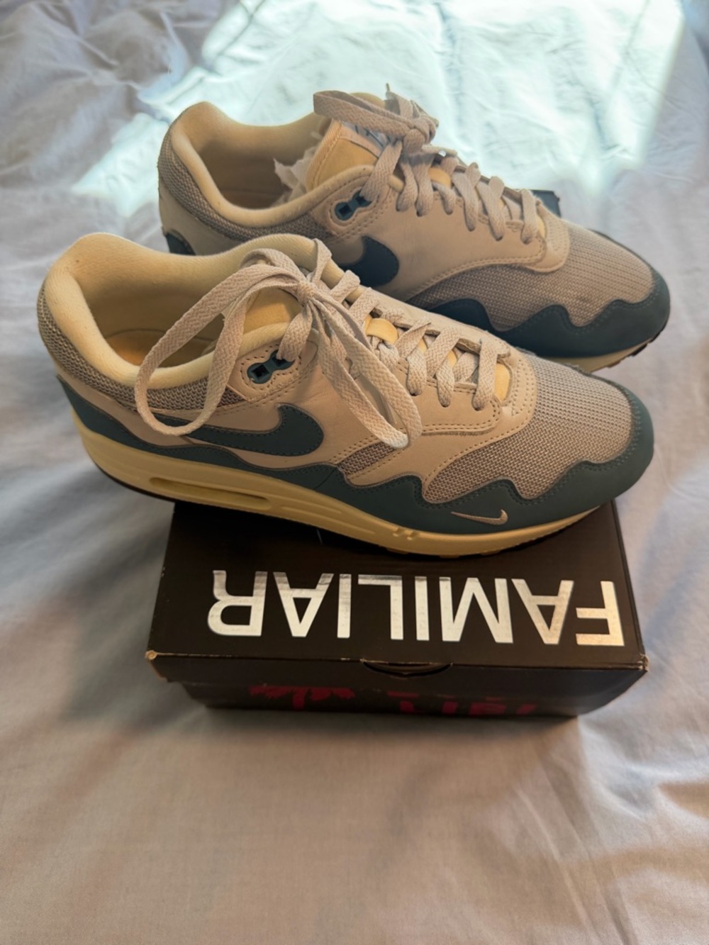 Nike/Patta Air Max 1 in Beige and Teal Accent